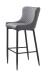 Barhocker >OTTOWA< (B/H/T: 48x105x57 cm) in Grau aus Grau PU - 48x105x57 (BxHxT)