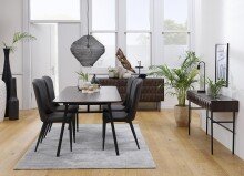 Beistelltisch >LATINA< (B/H/T: 117x75x39 cm) Eiche Furniert Espresso lackiert