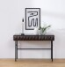 Beistelltisch >LATINA< (B/H/T: 117x75x39 cm) Eiche Furniert Espresso lackiert
