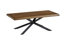 Couchtisch >ARNO< (130x45x68 cm) Wildeiche/Metall...