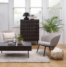 Couchtisch >LATINA< (B/H/T: 71x41x117 cm) in Eiche Furniert Espresso lackiert