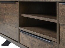 TV-Board >ARNO< (B/H/T: 170x55x42 cm) Wildeiche Furniert SMOKED