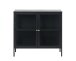 Vitrine >CARMEL< (B/H/T: 90x85x40 cm) in Metall Schwarz Lackiert
