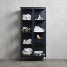Vitrine >CARMEL< (B/H/T: 90x190x40 cm) in Metall...