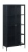 Vitrine >CARMEL< (B/H/T: 90x190x40 cm) in Metall Schwarz Lackiert