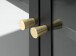Vitrine >CARMEL< (B/H/T: 170x85x40 cm) in Metall Schwarz Lackiert