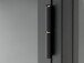 Vitrine >CARMEL< (B/H/T: 170x85x40 cm) in Metall Schwarz Lackiert
