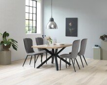 Esstisch >ARNO< (B/H/T: 200x75x100 cm) in Wildeiche - 200x75x100 (BxHxT)