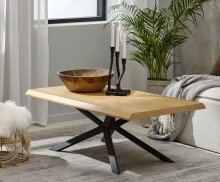 Couchtisch >ARNO< (B/H/T: 130x45x68 cm) in Wildeiche - 130x45x68 (BxHxT)