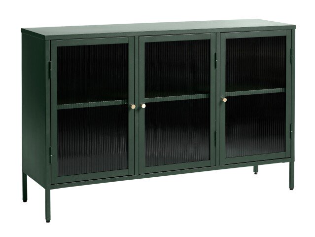 Sideboard >BRONCO< (B/H/T: 132x85x40 cm) in grün aus Metall - 132x85x40 (BxHxT)
