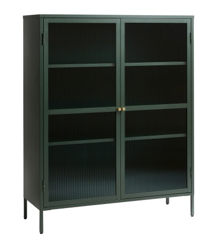 Highboard >BRONCO< (B/H/T: 110x140x40 cm) in grün - 110x140x40 (BxHxT)