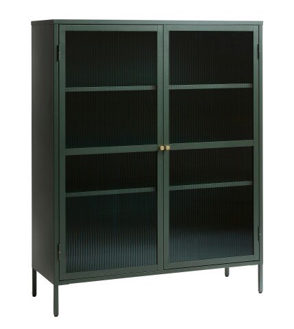 Highboard >BRONCO< (B/H/T: 110x140x40 cm) in grün - 110x140x40 (BxHxT)