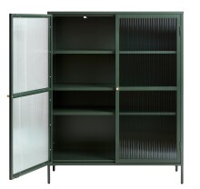 Highboard >BRONCO< (B/H/T: 110x140x40 cm) in grün - 110x140x40 (BxHxT)