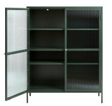 Highboard >BRONCO< (B/H/T: 110x140x40 cm) in grün - 110x140x40 (BxHxT)