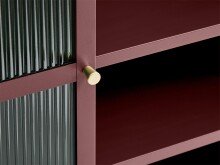 Highboard >BRONCO< (B/H/T: 110x140x40 cm) in rot aus Metall - 110x140x40 (BxHxT)