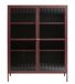 Highboard >BRONCO< (B/H/T: 110x140x40 cm) in rot aus Metall - 110x140x40 (BxHxT)
