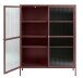 Highboard >BRONCO< (B/H/T: 110x140x40 cm) in rot aus Metall - 110x140x40 (BxHxT)