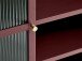 Highboard >BRONCO< (B/H/T: 110x140x40 cm) in rot aus Metall - 110x140x40 (BxHxT)
