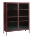 Highboard >BRONCO< (B/H/T: 110x140x40 cm) in rot aus Metall - 110x140x40 (BxHxT)