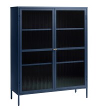 Highboard >BRONCO< (B/H/T: 110x140x40 cm) in blau -...