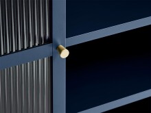 Highboard >BRONCO< (B/H/T: 110x140x40 cm) in blau - 110x140x40 (BxHxT)
