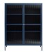Highboard >BRONCO< (B/H/T: 110x140x40 cm) in blau - 110x140x40 (BxHxT)