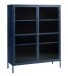 Highboard >BRONCO< (B/H/T: 110x140x40 cm) in blau - 110x140x40 (BxHxT)