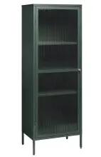 Vitrine >BRONCO< (B/H/T: 58x160x40 cm) in grün aus Metall - 58x160x40cm (BxHxT)