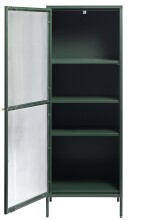 Vitrine >BRONCO< (B/H/T: 58x160x40 cm) in grün aus Metall - 58x160x40cm (BxHxT)