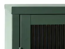 Vitrine >BRONCO< (B/H/T: 58x160x40 cm) in grün aus Metall - 58x160x40cm (BxHxT)