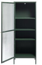 Vitrine >BRONCO< (B/H/T: 58x160x40 cm) in grün aus Metall - 58x160x40cm (BxHxT)