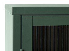 Vitrine >BRONCO< (B/H/T: 58x160x40 cm) in grün aus Metall - 58x160x40cm (BxHxT)