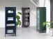 Vitrine >BRONCO< (B/H/T: 58x160x40 cm) in grün aus Metall - 58x160x40cm (BxHxT)