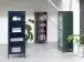 Vitrine >BRONCO< (B/H/T: 58x160x40 cm) in grün aus Metall - 58x160x40cm (BxHxT)