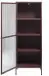Vitrine >BRONCO< (B/H/T: 58x160x40 cm) in rot aus Metall - 58x160x40cm (BxHxT)