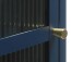Vitrine >BRONCO< (B/H/T: 58x160x40 cm) in blau aus Metall - 58x160x40cm (BxHxT)