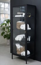 Vitrine >CARMEL< (B/H/T: 57x160x40 cm) in schwarz...
