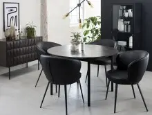 Vitrine >CARMEL< (B/H/T: 57x160x40 cm) in schwarz aus Metall - 57x160x40 (BxHxT)