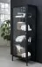 Vitrine >CARMEL< (B/H/T: 57x160x40 cm) in schwarz aus Metall - 57x160x40 (BxHxT)