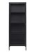 Vitrine >CARMEL< (B/H/T: 57x160x40 cm) in schwarz aus Metall - 57x160x40 (BxHxT)