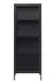 Vitrine >CARMEL< (B/H/T: 57x160x40 cm) in schwarz aus Metall - 57x160x40 (BxHxT)