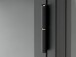 Vitrine >CARMEL< (B/H/T: 57x160x40 cm) in schwarz aus Metall - 57x160x40 (BxHxT)