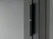 Vitrine >CARMEL< (B/H/T: 57x160x40 cm) in schwarz aus Metall - 57x160x40 (BxHxT)