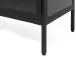 Vitrine >CARMEL< (B/H/T: 57x160x40 cm) in schwarz aus Metall - 57x160x40 (BxHxT)