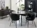 Vitrine >CARMEL< (B/H/T: 57x160x40 cm) in schwarz aus Metall - 57x160x40 (BxHxT)