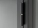 Vitrine >CARMEL< (B/H/T: 57x160x40 cm) in schwarz aus Metall - 57x160x40 (BxHxT)