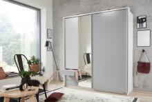 Kleiderschrank >Aurich< (B/H/T: 180x198x65 cm) in Weiß - 180x198x65cm (BxHxT)