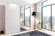 Kleiderschrank >Baden< (B/H/T: 135x198x64 cm) in Weiß - 135x198x64cm (BxHxT)