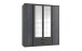 Kleiderschrank >Duo2< (B/H/T: 180x198x58 cm) in Graphit - 180x198x58cm (BxHxT)