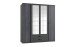 Kleiderschrank >Duo2< (B/H/T: 180x198x58 cm) in Graphit - 180x198x58cm (BxHxT)